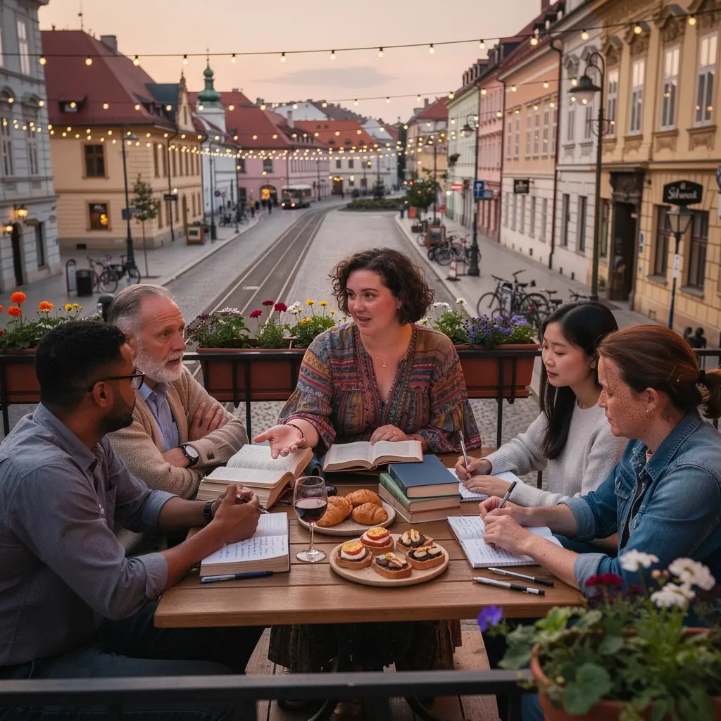Fotografie knihkupectvГ­ s policemi plnГЅmi rЕЇznГЅch literГЎrnГ­ch dД›l.